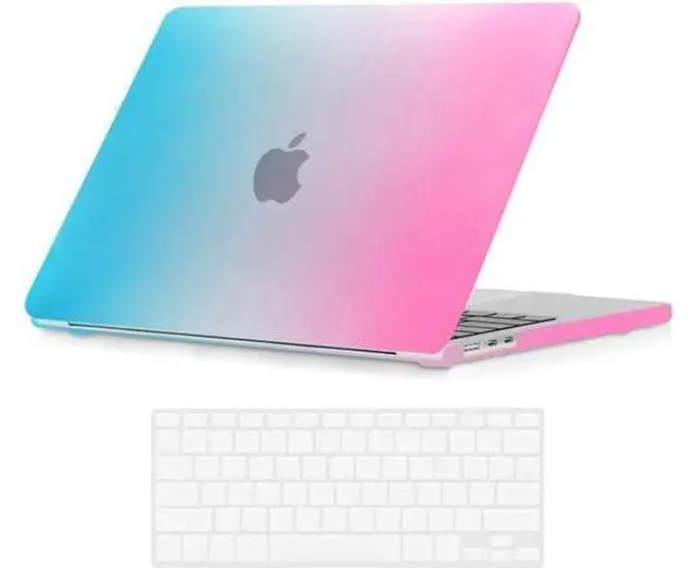 Main image of Compatible with MacBook Air 13.6 inch Case 2022 Release Model A2681 M2 Chip with Liquid Retina Display Touch ID, Protective Laptop Cover Plastic Hard Shell with Keyboard Cover Skin Rainbow Red