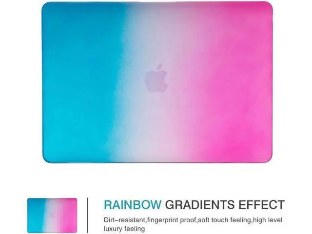 Alt view image 6 of 7 - Compatible with MacBook Air 13.6 inch Case 2022 Release Model A2681 M2 Chip with Liquid Retina Display Touch ID, Protective Laptop Cover Plastic Hard Shell with Keyboard Cover Skin Rainbow Red