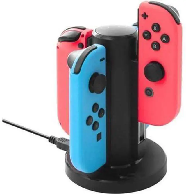 Main image of Charging Dock for Nintendo Switch Joy Con, Charges Up to 4 Joy-Con Controllers Simultaneously (Black)