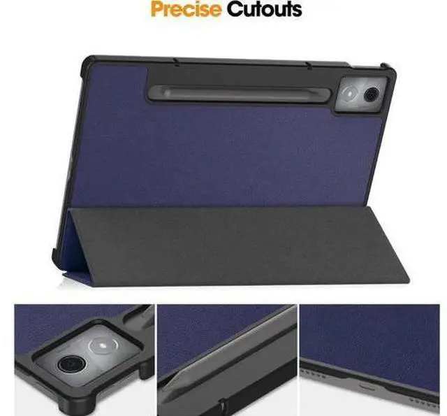 Alt view image 2 of 7 - Case for Lenovo Idea Tab Pro 12.7 inch 2025 TB-373FU TB-375FC, Slim Smart Cover Lightweight Hard Shell Protective Cover with Multi-Angle Stand, Universal Stylus Pen Blue