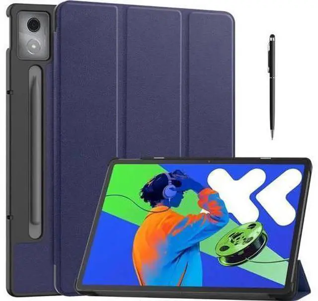 Main image of Case for Lenovo Idea Tab Pro 12.7 inch 2025 TB-373FU TB-375FC, Slim Smart Cover Lightweight Hard Shell Protective Cover with Multi-Angle Stand, Universal Stylus Pen Blue