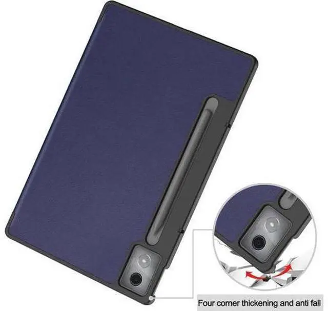 Alt view image 7 of 7 - Case for Lenovo Idea Tab Pro 12.7 inch 2025 TB-373FU TB-375FC, Slim Smart Cover Lightweight Hard Shell Protective Cover with Multi-Angle Stand, Universal Stylus Pen Blue