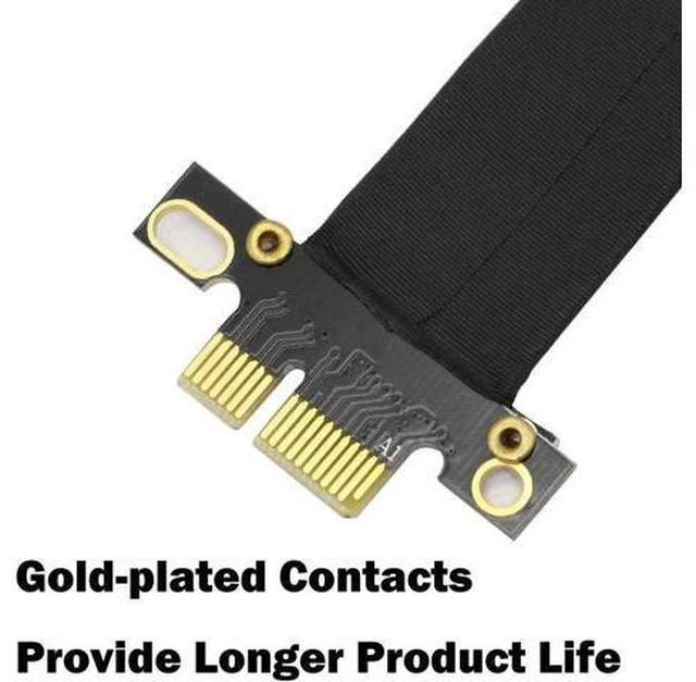 Alt view image 5 of 6 - Aomoproing PCIE Extension Cable,PCI-Express 3.0 1X Male to Female Riser Cable PCI-E 1X Extender Adapter Jumper (18cm,90°