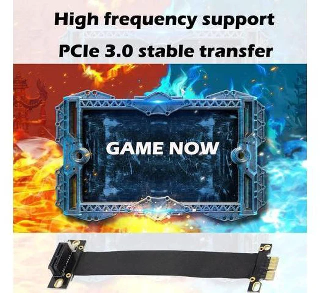 Alt view image 4 of 6 - Aomoproing PCIE Extension Cable,PCI-Express 3.0 1X Male to Female Riser Cable PCI-E 1X Extender Adapter Jumper (18cm,90°