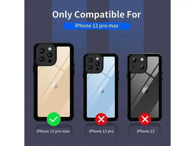Alt view image 2 of 7 - for iPhone 13 Pro Max Case Waterproof, Built in Screen Protector Dustproof Shockproof Full-Body Heavy-Duty Rugged Protection, IP68 Waterproof Case for iPhone 13 Pro Max 6.7 inch 5G 2021