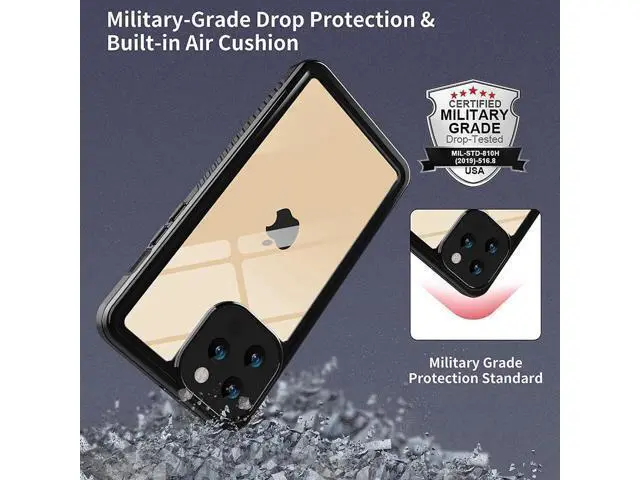 Alt view image 6 of 7 - for iPhone 13 Pro Max Case Waterproof, Built in Screen Protector Dustproof Shockproof Full-Body Heavy-Duty Rugged Protection, IP68 Waterproof Case for iPhone 13 Pro Max 6.7 inch 5G 2021
