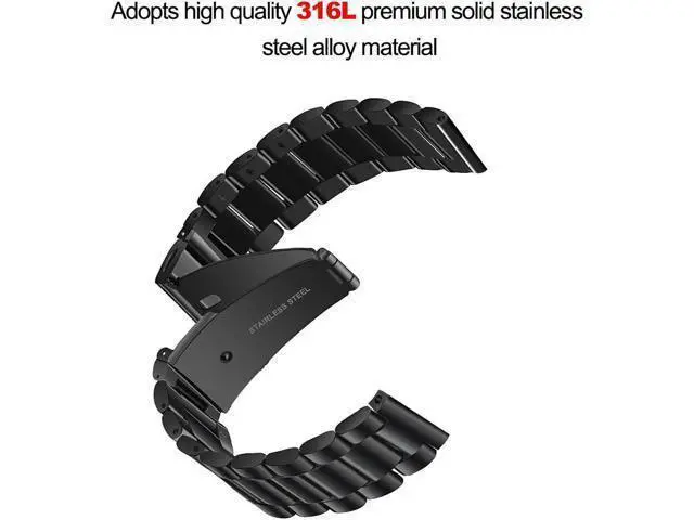 Alt view image 4 of 7 - Werleo Metal Band Compatible with Fitbit Versa Bands Men Black Solid Stainless Steel Versa Special Edition Strap Business Bracelet for Fitbit Versa / Special Edition / Lite Edition Smartwatch