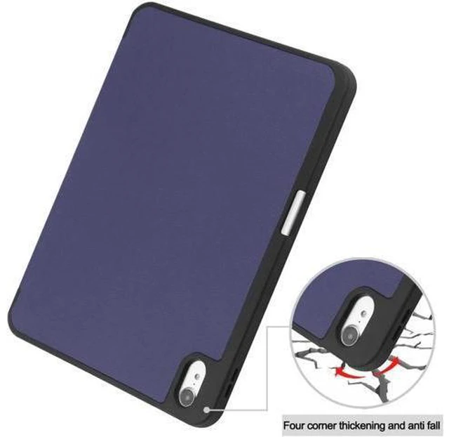 Alt view image 3 of 14 - Case for iPad A16 11th Generation 11 inch 2025 / iPad 10th Generation 10.9 inch 2022, Slim Smart Stand Cover with Pencil Holder, Universal Stylus Pen Blue
