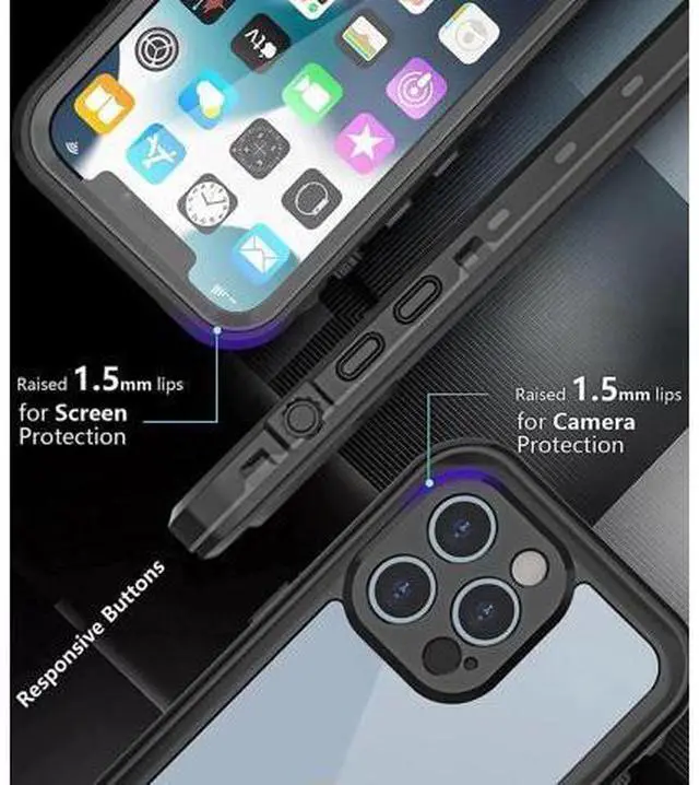 Alt view image 7 of 7 - For iPhone 13 Pro Case Waterproof Shockproof with Screen Protector Full Body Protector Dustproof Dirtproof Heavy Duty Phone Case for iPhone 13 Pro 6.1inch