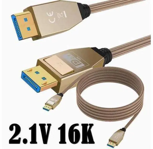 Alt view image 4 of 5 - Zeskit Vesa certified DP 80Gbps 2.1 DisplayPort 16K8K Ultra HD Silver plated wire