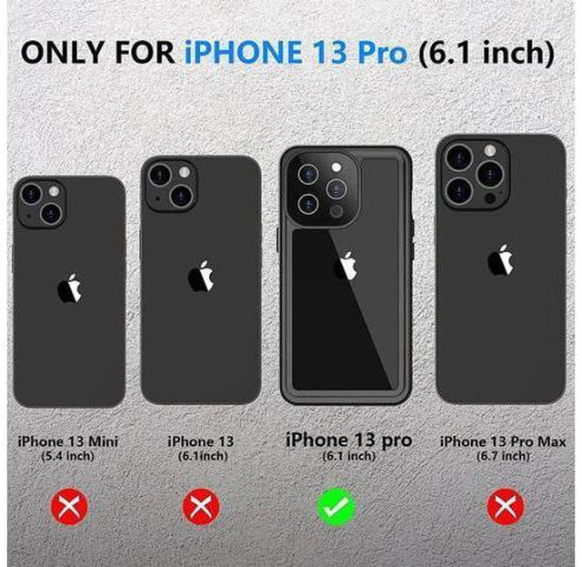Alt view image 4 of 7 - for iPhone 13 Pro Case Waterproof, Built in Screen Protector 360° Full Body Heavy Duty Protective Shockproof Dustproof IP68 Underwater Case for iPhone 13 Pro 6.1 inch 2021