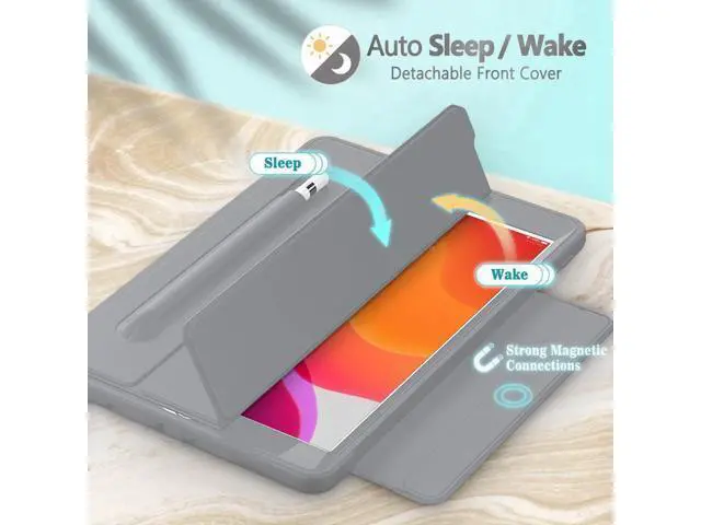 Alt view image 3 of 6 - iPad 8th Generation 2020 / iPad 7th Generation 2019 Case with Pencil Holder Smart Stand Cover with Auto Wake Sleep for iPad 10.2" iPad 8th Gen 2020 and iPad 7th Gen 2019