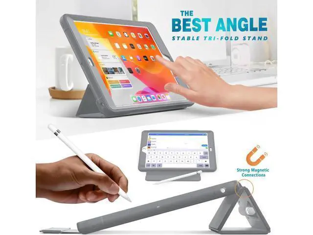 Alt view image 4 of 6 - iPad 8th Generation 2020 / iPad 7th Generation 2019 Case with Pencil Holder Smart Stand Cover with Auto Wake Sleep for iPad 10.2" iPad 8th Gen 2020 and iPad 7th Gen 2019