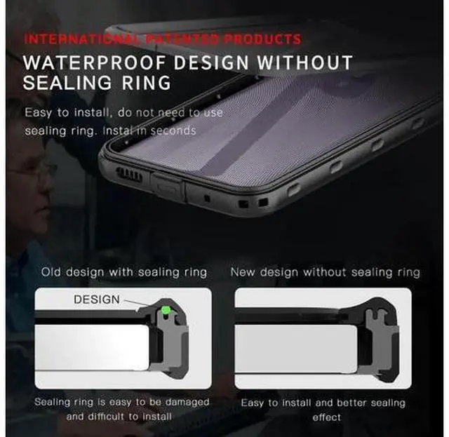 Alt view image 3 of 7 - For Motorola Moto G Pure 2021 Case Waterproof, Built in Screen Protector Full Body Heavy Duty Protective Cover Shockproof IP68 Underwater Case for Moto G Pure 2021 6.5 inch