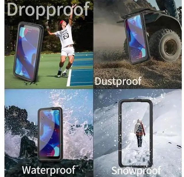 Alt view image 2 of 7 - For Motorola Moto G Pure 2021 Case Waterproof, Built in Screen Protector Full Body Heavy Duty Protective Cover Shockproof IP68 Underwater Case for Moto G Pure 2021 6.5 inch