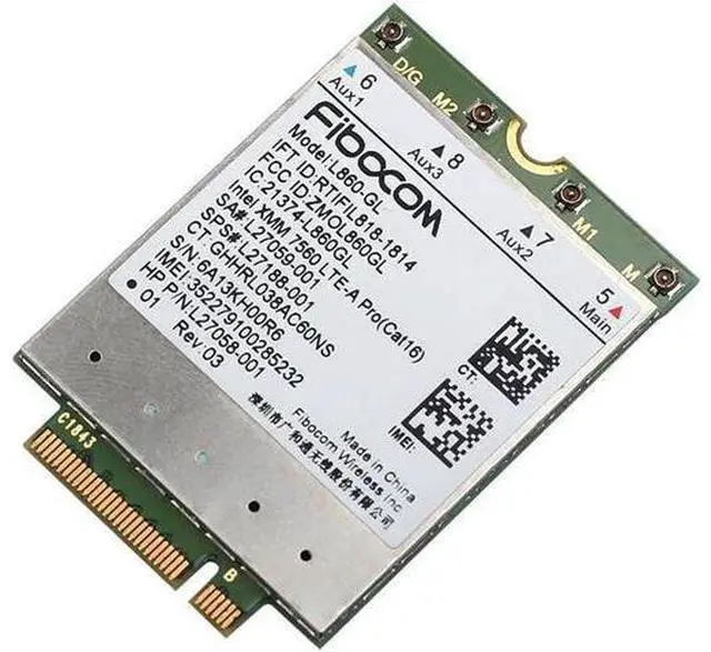 Alt view image 3 of 8 - FDD-LTE TDD-LTE Cat16 Fibocom L860-GL 4G Module Wlan Card SPS#L27188-001 For HP laptop Elitebook X360 830 840 850
