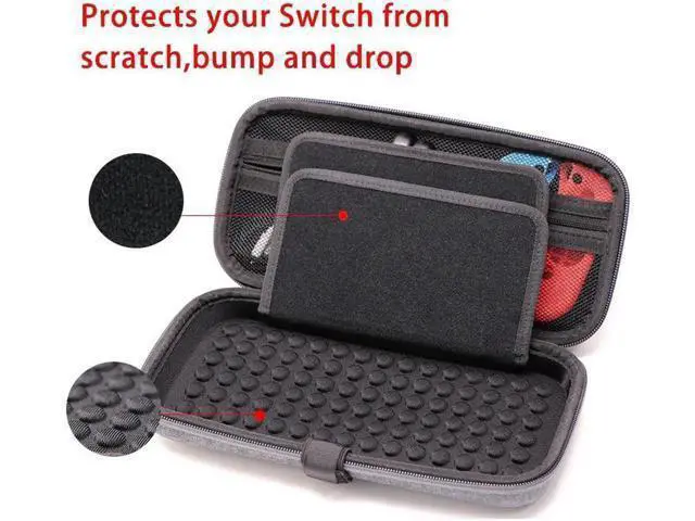 Alt view image 6 of 7 - Switch Carrying Case for Nintendo Switch With 21 Games Cartridges Protective Hard Shell Travel Carrying Case Pouch for Nintendo Switch Console & Accessories Gray