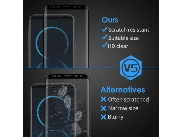 Alt view image 3 of 7 - 2 Packs Samsung Galaxy S8 Plus Screen Protector Werleo Anti-Scratch HD Clear Case Friendly 3D Curved Protective Tempered Glass For Samsung Galaxy S8 Plus - Not Galaxy S8