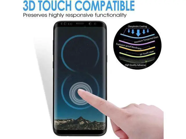 Alt view image 7 of 7 - 2 Packs Samsung Galaxy S8 Plus Screen Protector Werleo Anti-Scratch HD Clear Case Friendly 3D Curved Protective Tempered Glass For Samsung Galaxy S8 Plus - Not Galaxy S8