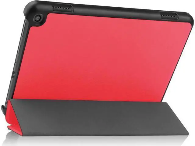 Alt view image 6 of 7 - Case for Amazon Fire HD 8 and Fire HD 8 Plus (12th Generation/10th Generation, 2022/2020 Release) 8" Tablet - Ultra Lightweight Slim Shell Stand Cover Auto Wake/Sleep with Universal Stylus Pen Red