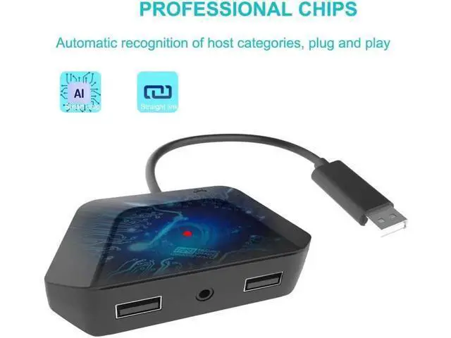 Alt view image 3 of 7 - Keyboard and Mouse Adapter with 3.5mm Audio Jack Compatible with Nintendo Switch, Xbox One, PS4, PS3. Perfect for Games Like FPS, TPS, RPG and RTS