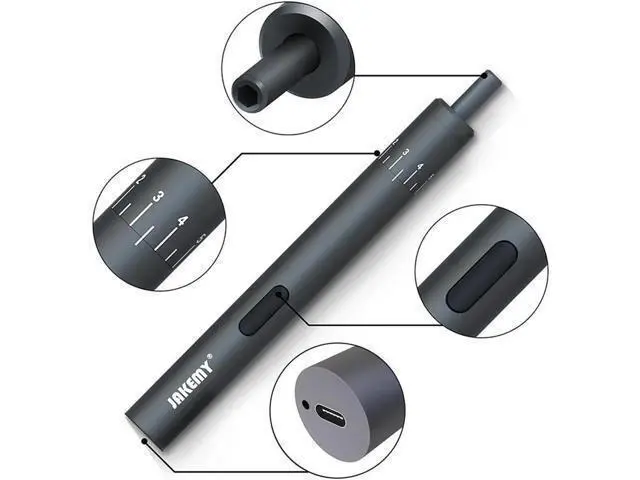 Alt view image 2 of 6 - JAKEMY JM-Y03 Plus 40 Bits Precision Electric Power Screwdriver Set LED Light DIY Maintaince Tools for Cellphone Camera Laptop Improvement