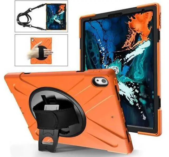 Main image of iPad Pro 12.9 Case 3rd Gen 2018 Heavy Duty Shockproof Protective Case Cover with 360 Degree Rotating Kickstand / Adjustable Hand Strap and Carrying Shoulder Strap for iPad Pro 12.9 3rd Generation
