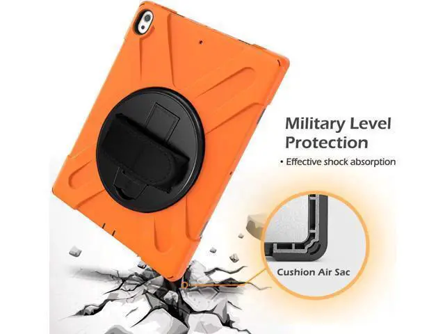 Alt view image 6 of 7 - iPad Pro 12.9 Case 3rd Gen 2018 Heavy Duty Shockproof Protective Case Cover with 360 Degree Rotating Kickstand / Adjustable Hand Strap and Carrying Shoulder Strap for iPad Pro 12.9 3rd Generation
