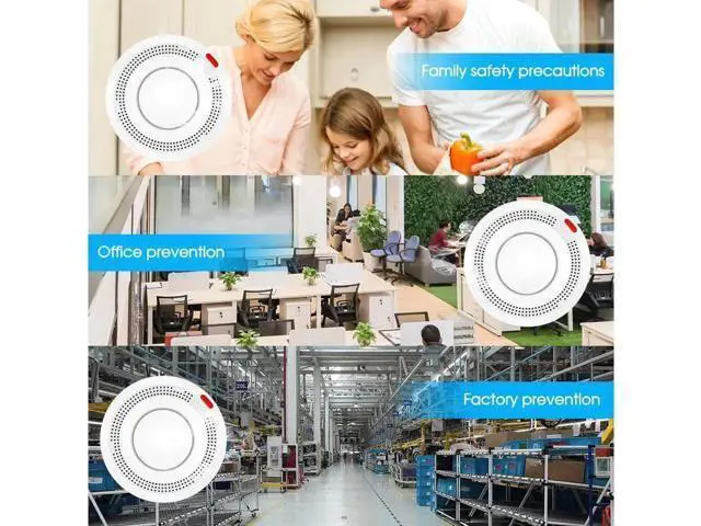 Alt view image 5 of 6 - Wifi Smoke Detector Smart Fire Alarm Sensor Wireless Security System Smart Life Tuya APP Control Smart Home for Home Kitchen / Store / Hotel / Factory