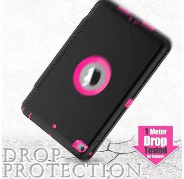 Alt view image 4 of 6 - iPad Mini 5 Case iPad Mini 4 Case Smart Case Protective Cover Auto Sleep Wake with Stylus Holder Three Layer Drop Protection Heavy Duty Stand Case for iPad Mini 5th / 4th Gen