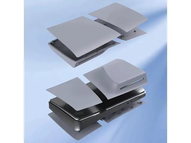 Alt view image 6 of 7 - FacePlates for PS5 Pro Disc Edition Cover Plate for PS5 Pro Premium ABS Replacement Plates Anti-Scratch Dustproof Protective Shell Case for PlayStation 5 Pro Disc Version Grey