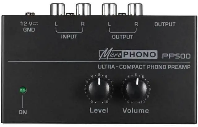 Main image of Pp500 Ultra-Compact Phono Preamp Preamplifier with Level & Volume Controls Rca Input & Output 1/4 Inch Trs Output Interfaces