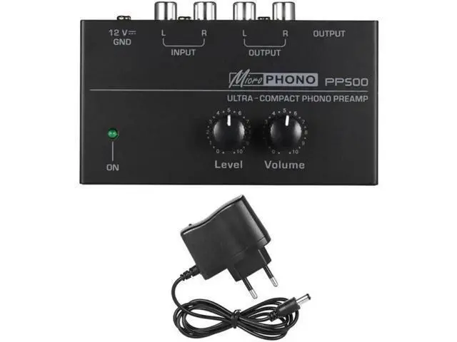Alt view image 5 of 6 - Pp500 Ultra-Compact Phono Preamp Preamplifier with Level & Volume Controls Rca Input & Output 1/4 Inch Trs Output Interfaces