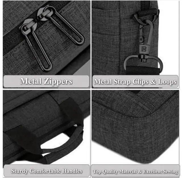 Alt view image 2 of 7 - 15.6 Inch Stylish Lightweight Business Laptop Shoulder Messenger Bag Briefcase Sleeve Case for 15-15.6 Inches Laptop/Notebook/MacBook/Ultrabook/Chromebook Computers