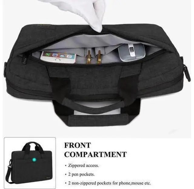 Alt view image 5 of 7 - 15.6 Inch Stylish Lightweight Business Laptop Shoulder Messenger Bag Briefcase Sleeve Case for 15-15.6 Inches Laptop/Notebook/MacBook/Ultrabook/Chromebook Computers