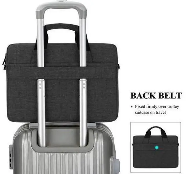 Alt view image 7 of 7 - 15.6 Inch Stylish Lightweight Business Laptop Shoulder Messenger Bag Briefcase Sleeve Case for 15-15.6 Inches Laptop/Notebook/MacBook/Ultrabook/Chromebook Computers