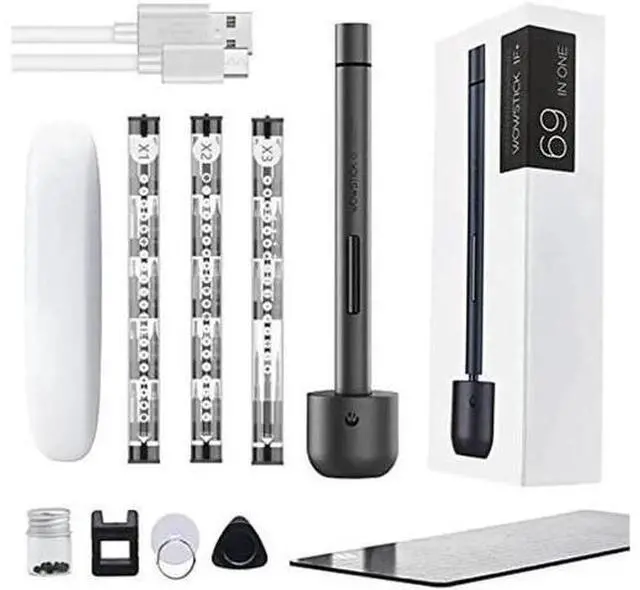 Main image of Wowstick 1F+ 69 In 1 Mini Electric Screwdriver, Precision Screwdriver Set with 56 Magnetic Precision Bits & LED Light, Rechargeable Automatic Screwdriver for Toys, Mobile Phones, Computers