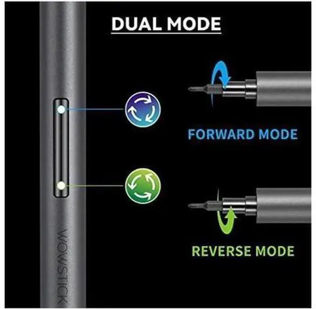 Alt view image 3 of 5 - Wowstick 1F+ 69 In 1 Mini Electric Screwdriver, Precision Screwdriver Set with 56 Magnetic Precision Bits & LED Light, Rechargeable Automatic Screwdriver for Toys, Mobile Phones, Computers