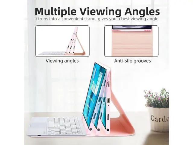 Alt view image 4 of 7 - BONAEVER Keyboard Case for iPad Air 13 Inch M3 2025 M2 2024, iPad Pro 12.9 6th 2022/5th 2021/4th 2020/3rd 2018 Gen, Detachable Bluetooth Keyboard with Trackpad 7 Colors RGB Backlit, Pencil Holder