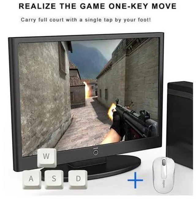 Alt view image 4 of 5 - Foot Pedal PC USB Triple Foot Switch Programmable Computer Keyboard Shortcut Key Customized Combination Key One Key Move for Video Game Office Equiment Control HID (Mechanical Switch)