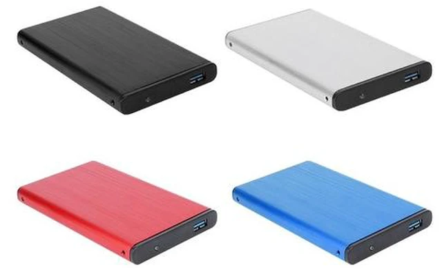 Alt view image 5 of 6 - External HDD SSD Enclosure Tool Free 2.5 Hard Drive Case SATA III II I to USB3.0 HDD Case with USB Cable Pouch New(Red)