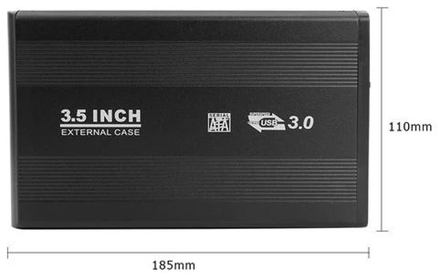 Main image of 3.5 inch Hard Disk Case SATA To USB3.0 Aluminum Alloy HDD Case External Hard Drive Enclosure With USB Cable For Computer Laptop(B)