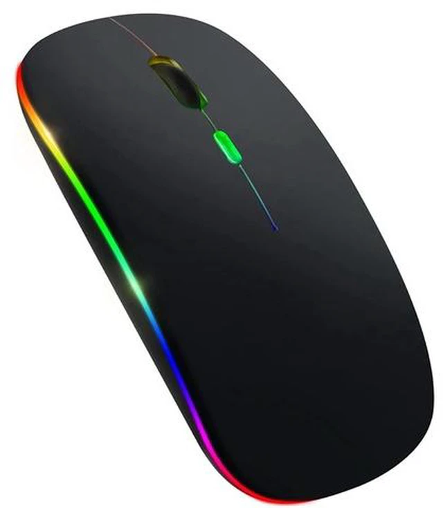 Main image of Wireless Mouse Bluetooth 5.1 Rechargeable LED Silent Mouse USB Optical Ergonomic Gaming 2.4G Wireless Backlite