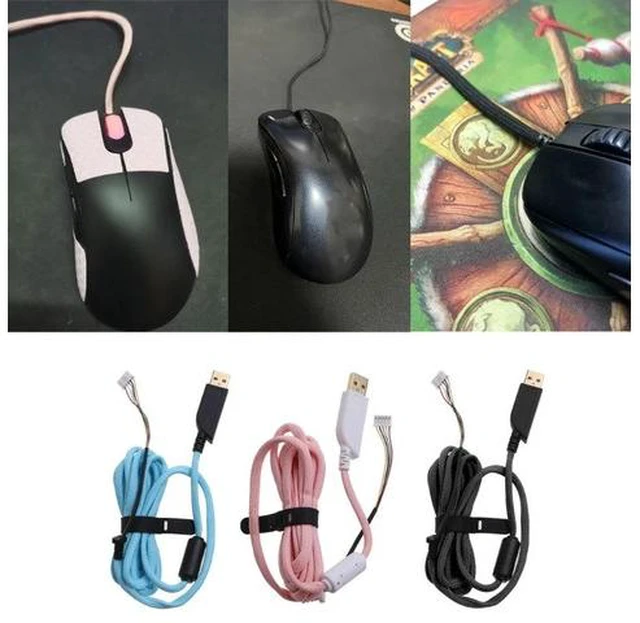 Alt view image 2 of 6 - 2 Meters USB Mouse Cable Mouse Line Mice Wire for ZOWIE EC1-A EC1-B FK1 Gaming Mouse Replacement Part Repair Accessory(BL)