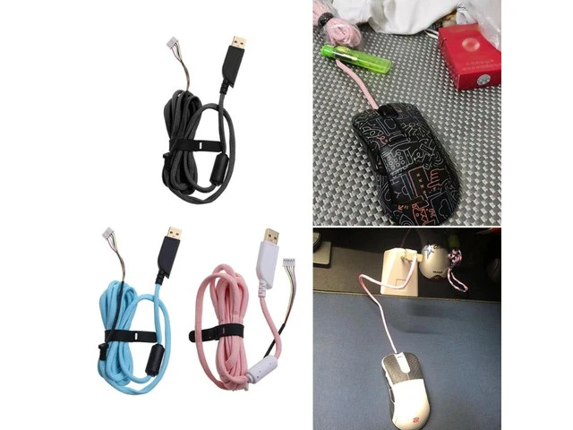 Alt view image 4 of 6 - 2 Meters USB Mouse Cable Mouse Line Mice Wire for ZOWIE EC1-A EC1-B FK1 Gaming Mouse Replacement Part Repair Accessory(BL)