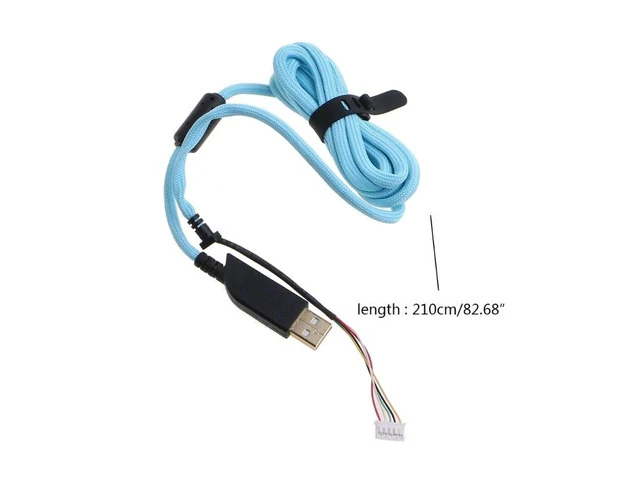 Alt view image 6 of 6 - 2 Meters USB Mouse Cable Mouse Line Mice Wire for ZOWIE EC1-A EC1-B FK1 Gaming Mouse Replacement Part Repair Accessory(BL)