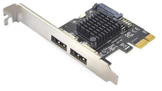 Main image of Pci-e to Dual Port POWER OVER ESATA pci e to Power eSATA USB Expansion Card for Command Queuing Expansion Cards(A)