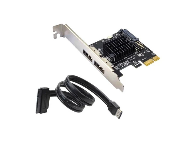 Alt view image 3 of 6 - Pci-e to Dual Port POWER OVER ESATA pci e to Power eSATA USB Expansion Card for Command Queuing Expansion Cards(A)