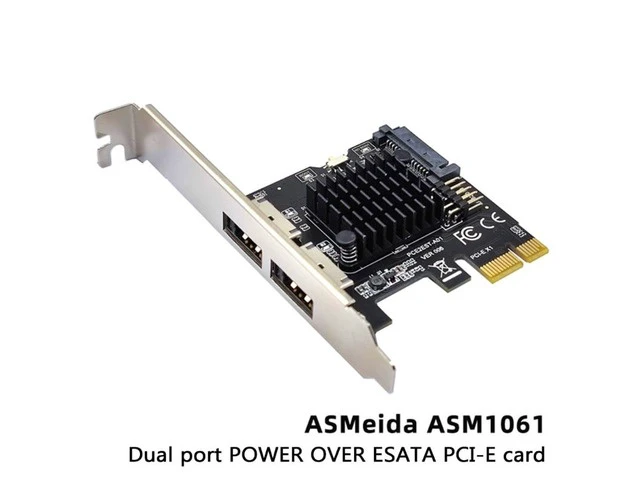 Alt view image 4 of 6 - Pci-e to Dual Port POWER OVER ESATA pci e to Power eSATA USB Expansion Card for Command Queuing Expansion Cards(A)