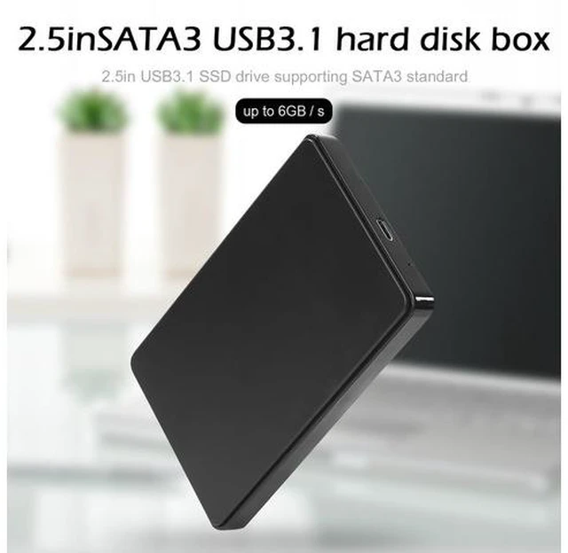 Alt view image 2 of 6 - 2.5 inch Hard Drive Enclosure USB 3.1 Type C SATA 3 HDD SSD Case Caddy 6GB/S High Speed Support 8TB Hard Disk(Type-C to USB3.1)